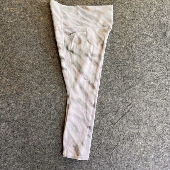 ATHLETA Salutation Stash Pocket II 7/8 Crop SP High Waist‎ Legging White Tie Dye - Picture 8 of 12
